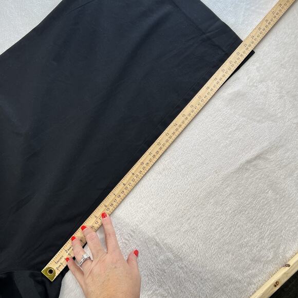 Max Mara Studio Sz 12 Cotton Cropped Trousers Pants Black Pleated Front Italy - Picture 16 of 16